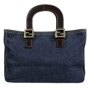 Fendi denim tote bag Navy Blue